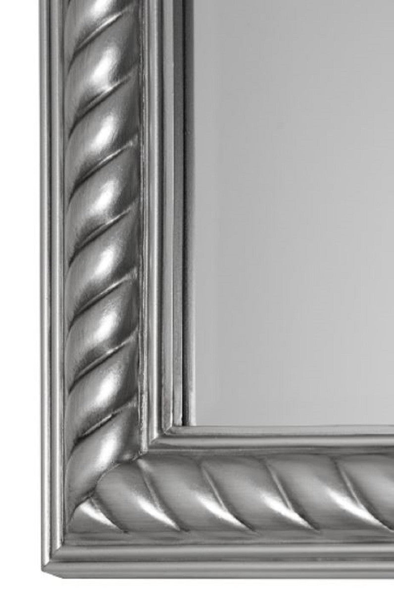 Barock Wohnzimmer Spiegel / Wandspiegel Antik Silber 72 x H. 132 cm - Barockmöbel