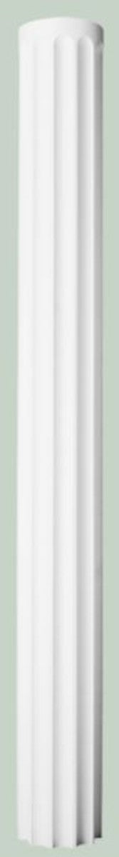 Barock Zierelement Säule Weiß 22 x 22 x H. 199,5 cm - Prunkvolle Wanddeko - Barock Deko