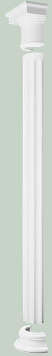 Barock Zierelement Säulenfuß Sockel Weiß 32 x 16 x H. 12,5 cm - Prunkvolle Wanddeko - Barock Deko