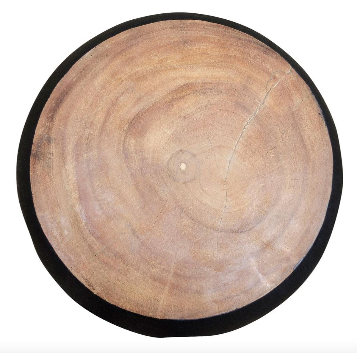 Beistelltisch Schwarz / Naturfarben 40 x H. 54,5 cm - Wohnzimmermöbel