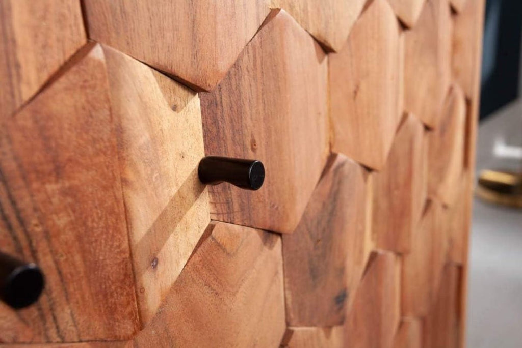 Barschrank Braun 76 x 46 x H. 89 cm - Weinschrank mit 2 Türen