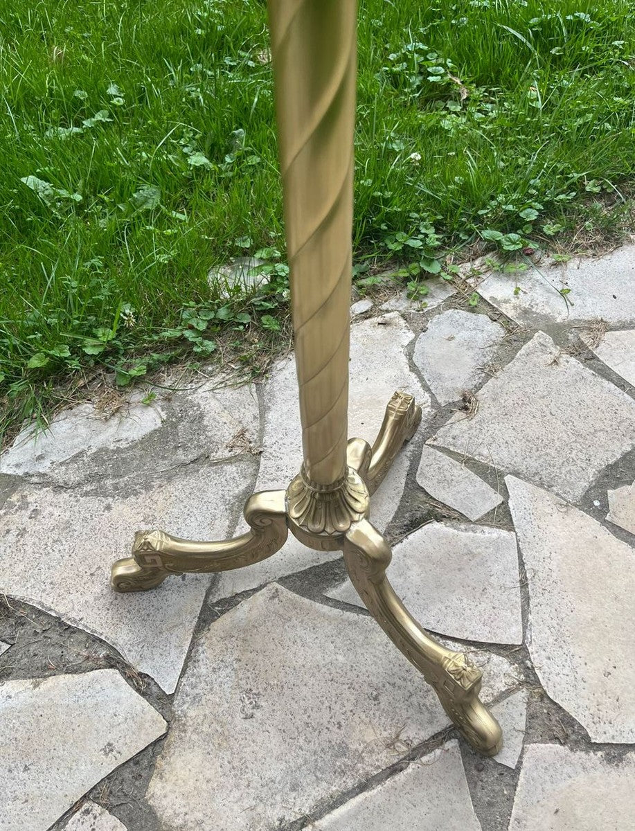 Luxus Barock Dressboy Messing / Dunkelbraun H. 133 cm - Barock Hotel Möbel