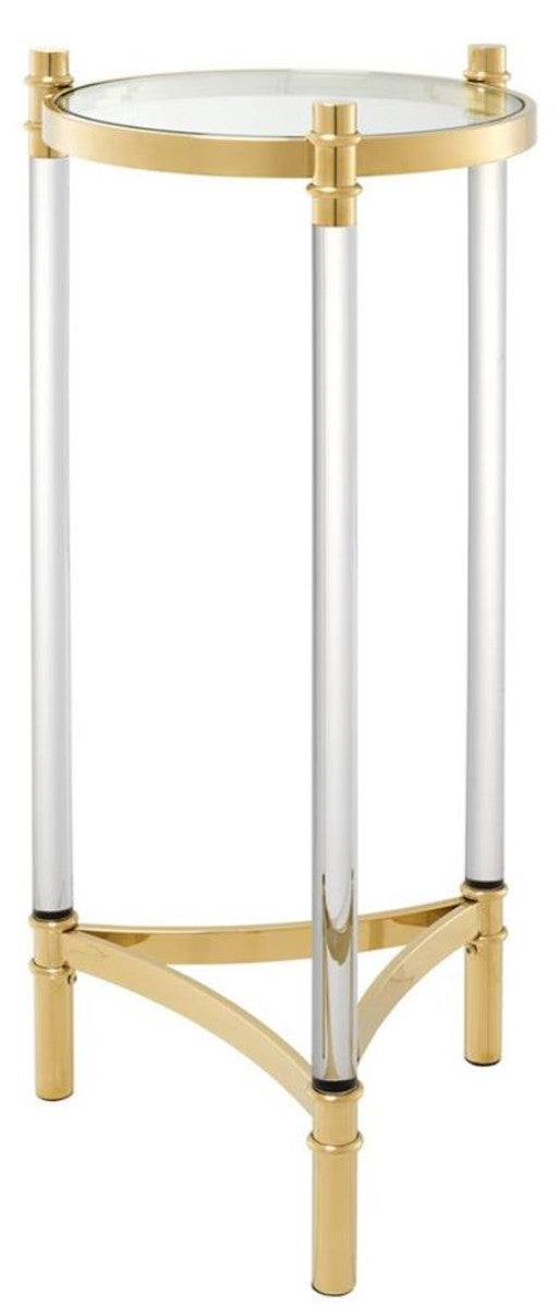 Beistelltisch / Blumentisch Gold Ø 41 x H. 90,5 cm - Luxus Qualität