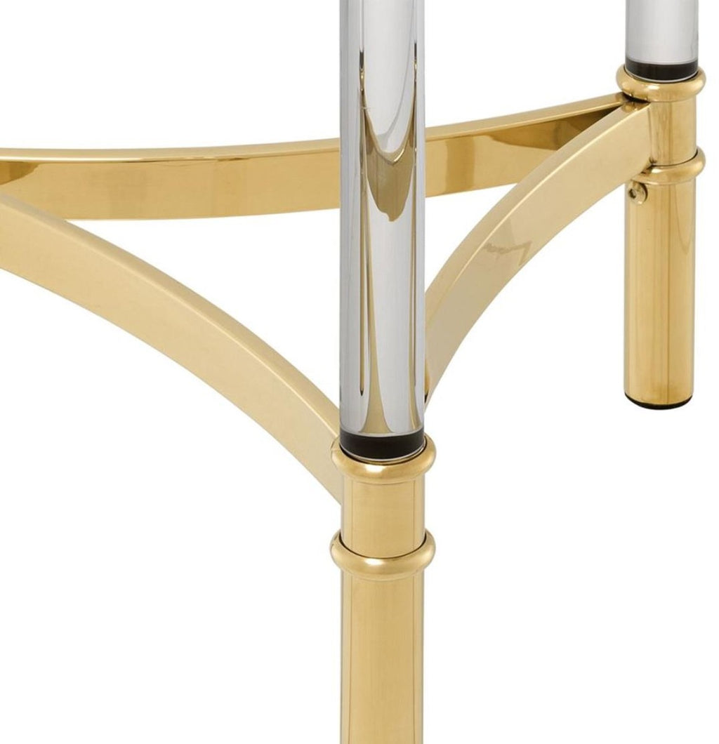 Beistelltisch / Blumentisch Gold Ø 41 x H. 90,5 cm - Luxus Qualität