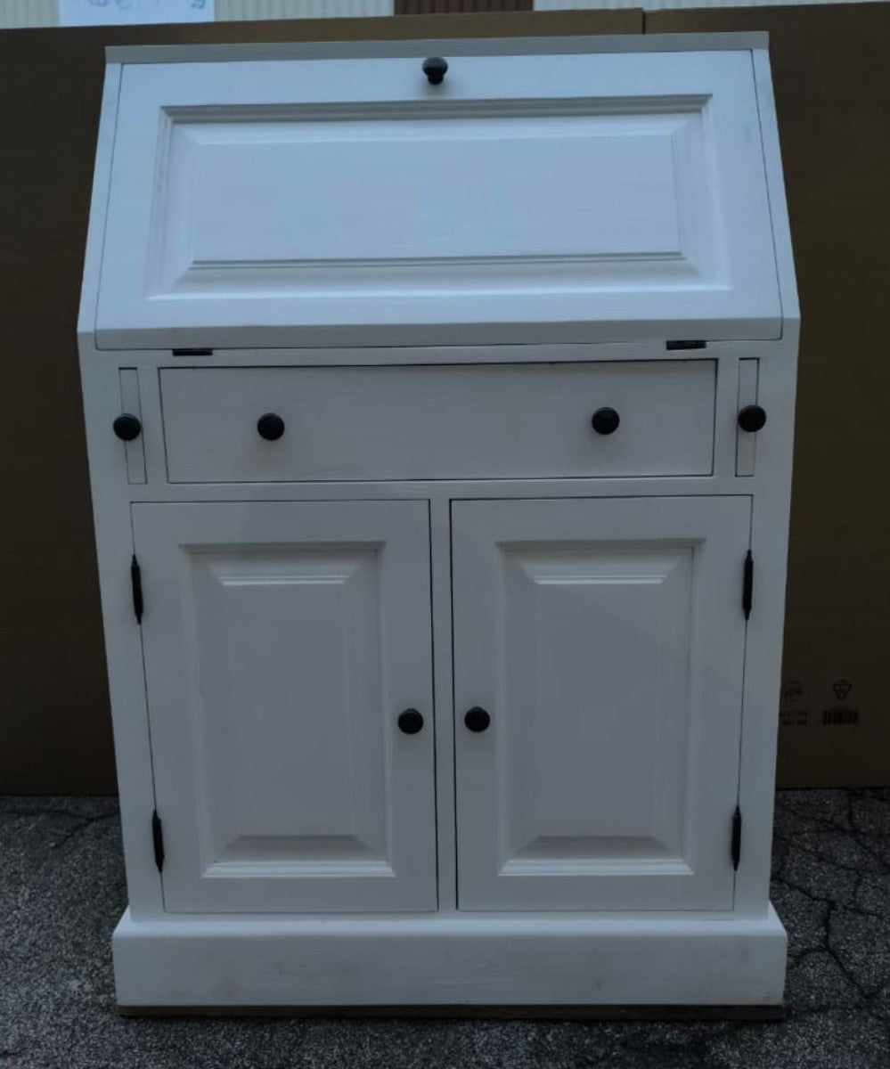 Landhausstil Sekretär Kommode Weiß H. 110 cm - Landhausstil Möbel