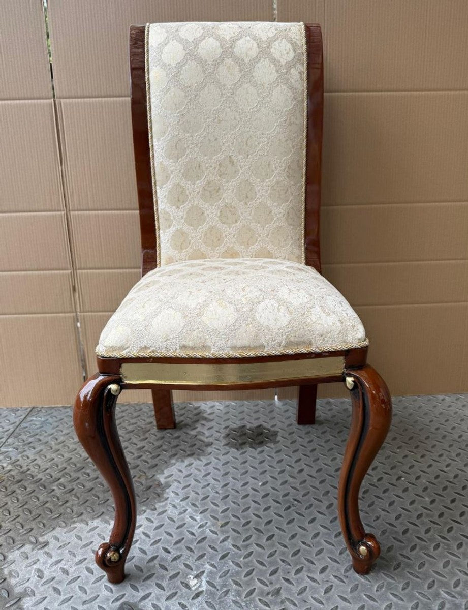 Luxus Barock Esszimmer Stuhl Gold / Braun H. 105 cm - Esszimmer Möbel