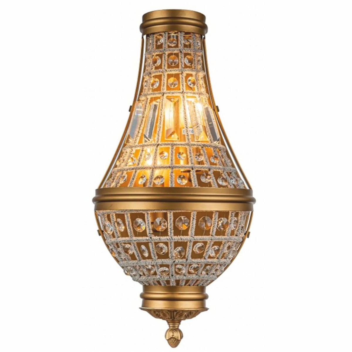 Barock Kristall Wandleuchte Gold H. 48 cm - Barock Leuchten