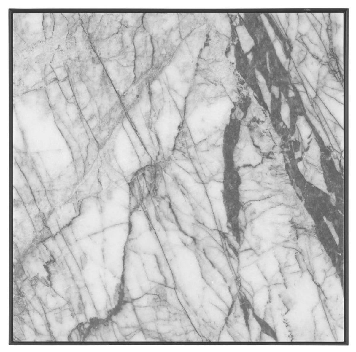 Beistelltisch in bronze mit weißer Marmorplatte 60 x 60 x H. 58 cm - Luxus Wohnzimmermöbel