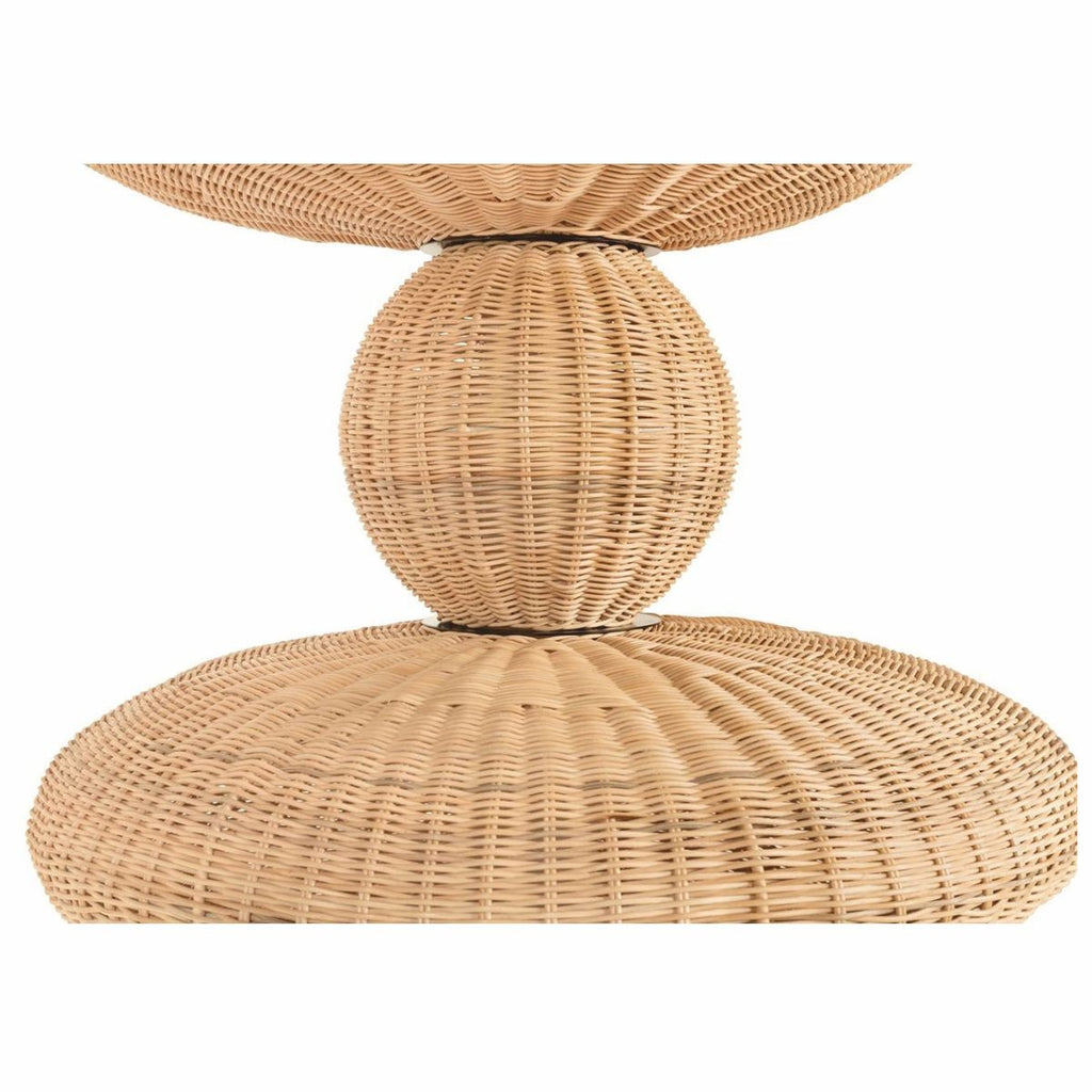 Luxus Rattan LED Hängeleuchte Naturfarben H. 147 cm - Luxus Pendelleuchten