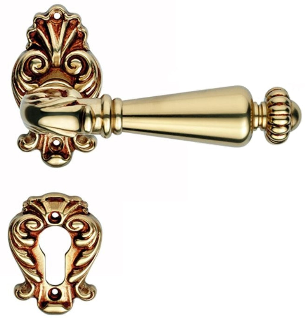 Barock Türgriff Set Französisches Gold 14 x H. 8,2 cm - Barockmöbel