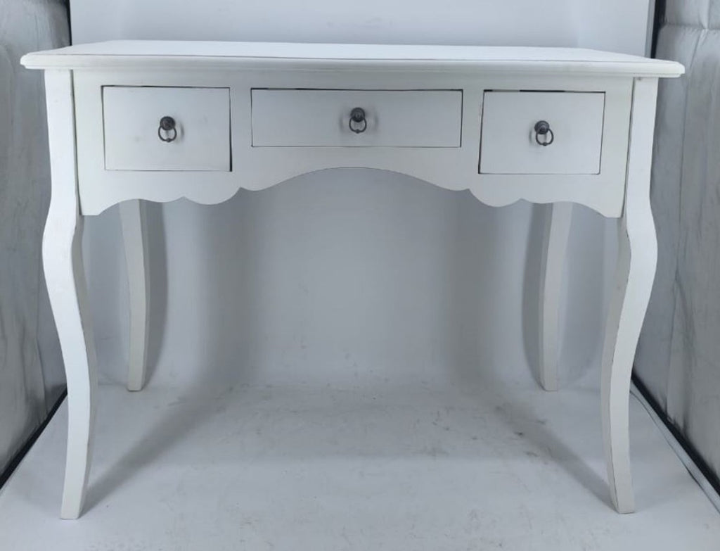 Landhausstil Konsole mit 3 Schubladen Weiß 98 cm - Landhausstil Möbel