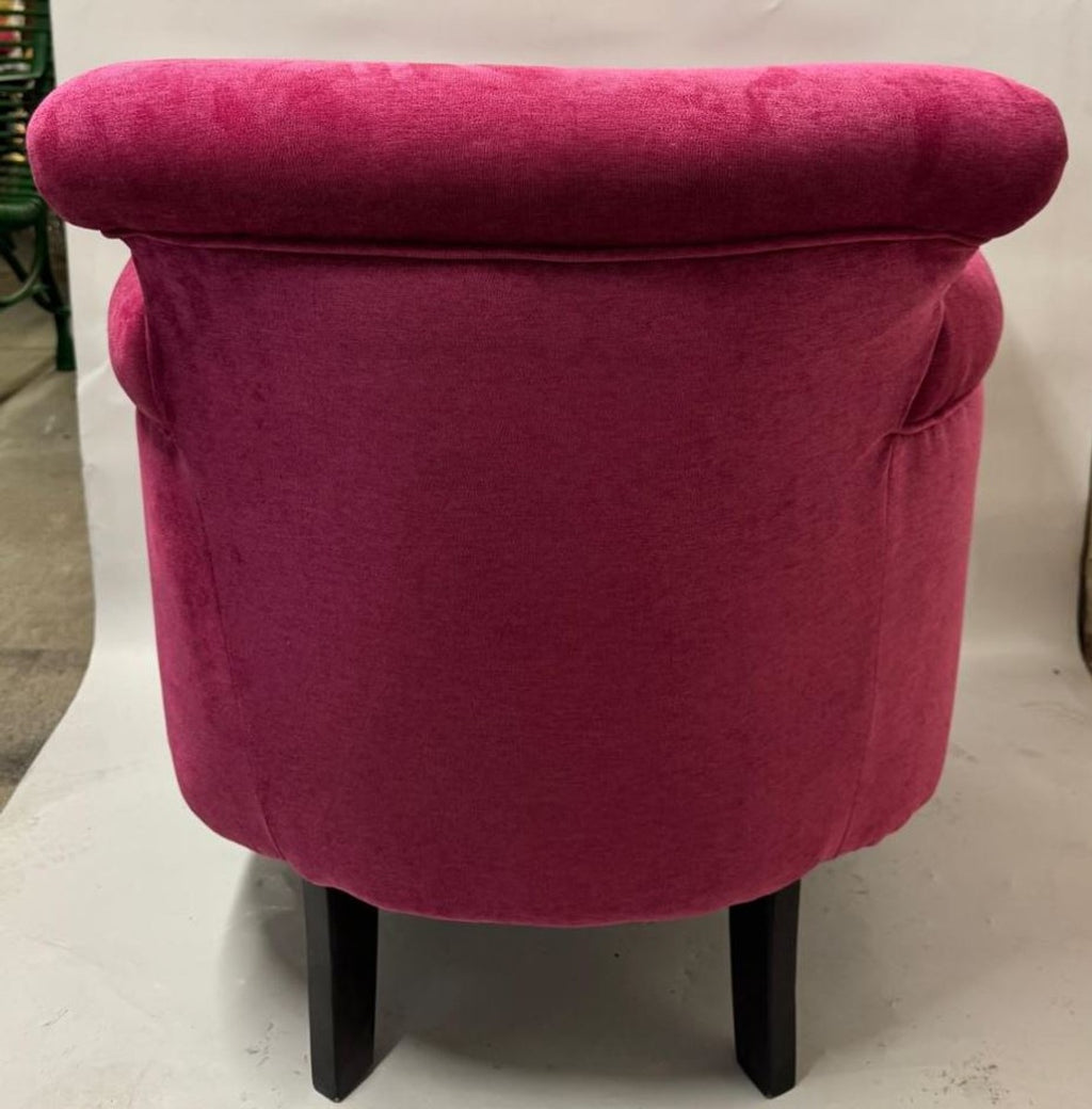 Luxus Samt Sessel Pink / Schwarz - Wohnzimmer Möbel