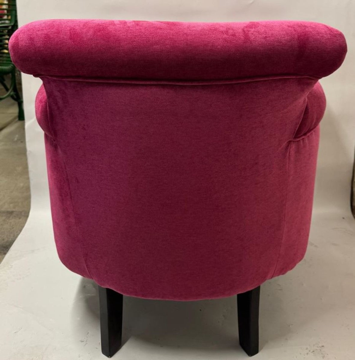 Luxus Samt Sessel Pink / Schwarz - Wohnzimmer Möbel