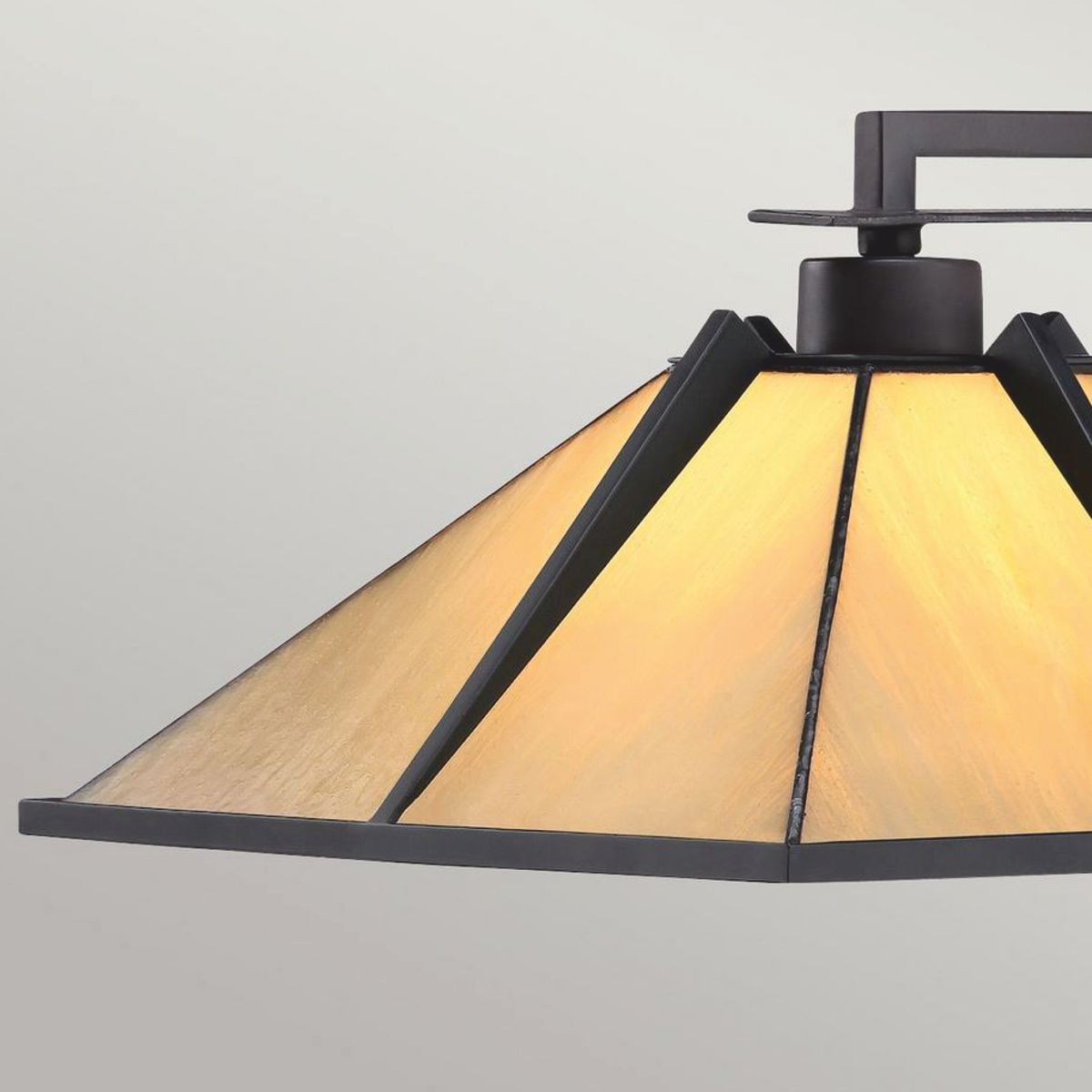 Luxus Tiffany Tischleuchte Creme / Bronze H. 54,8 cm - Tiffany Leuchten