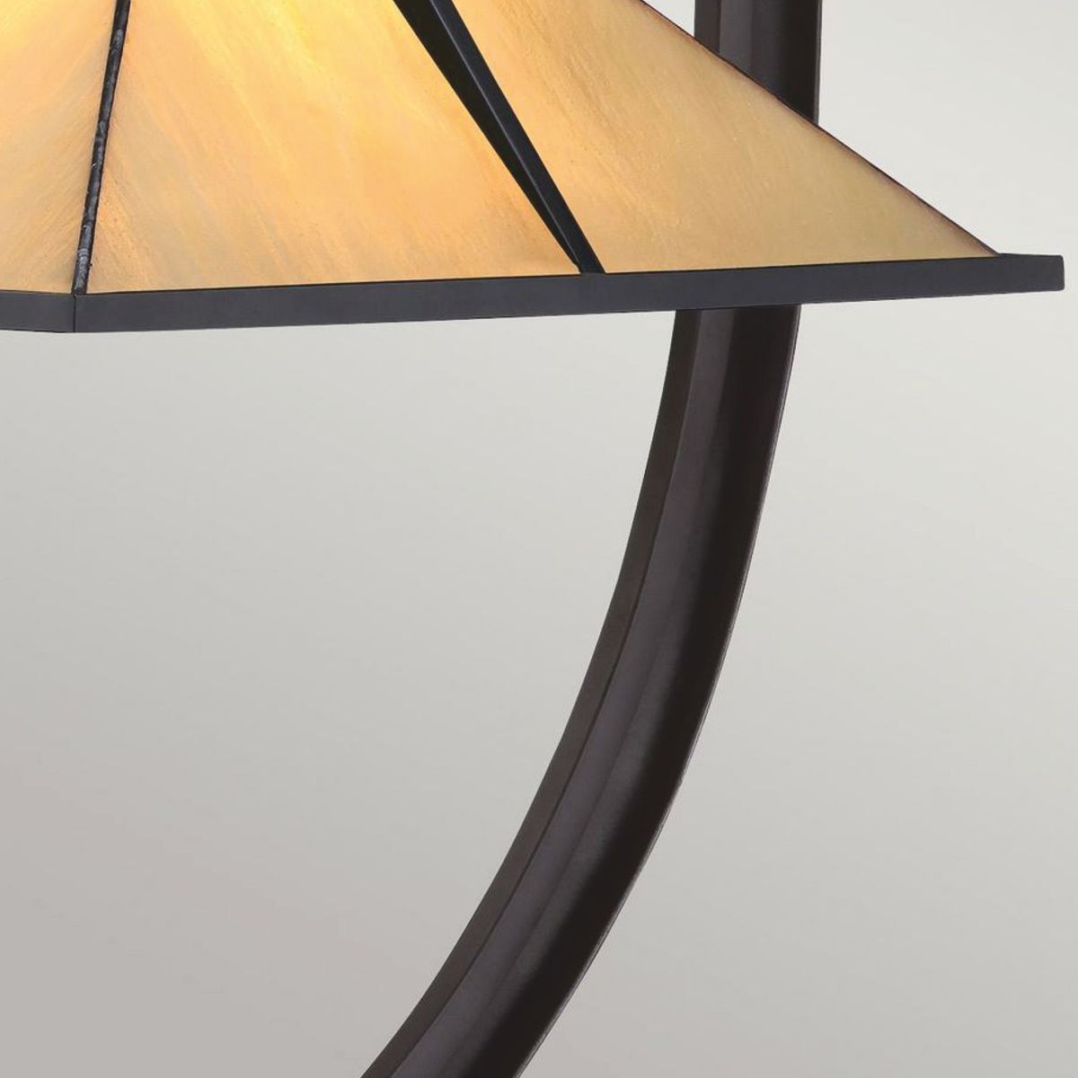 Luxus Tiffany Tischleuchte Creme / Bronze H. 54,8 cm - Tiffany Leuchten