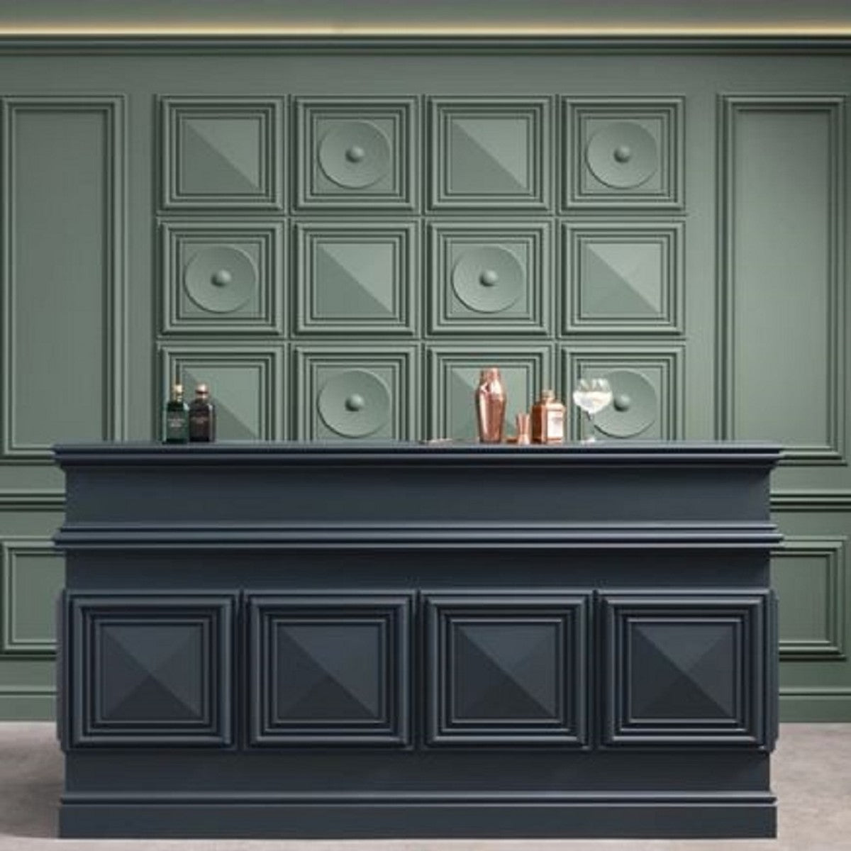 3D Paneel Weiß 33,3 x 2,6 x H. 33,3 cm - Wandpaneel - Deckenpaneel - Wanddeko im Barockstil