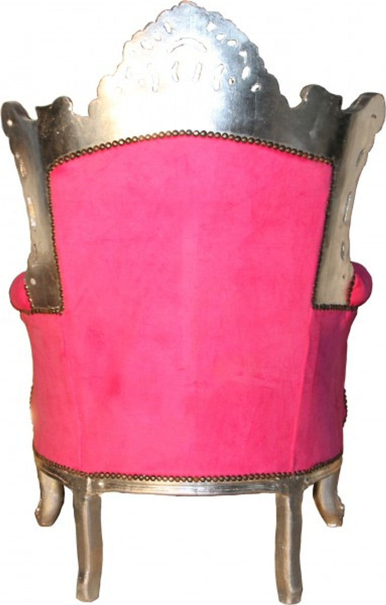 Barock Sessel Al Capone Pink/Silber