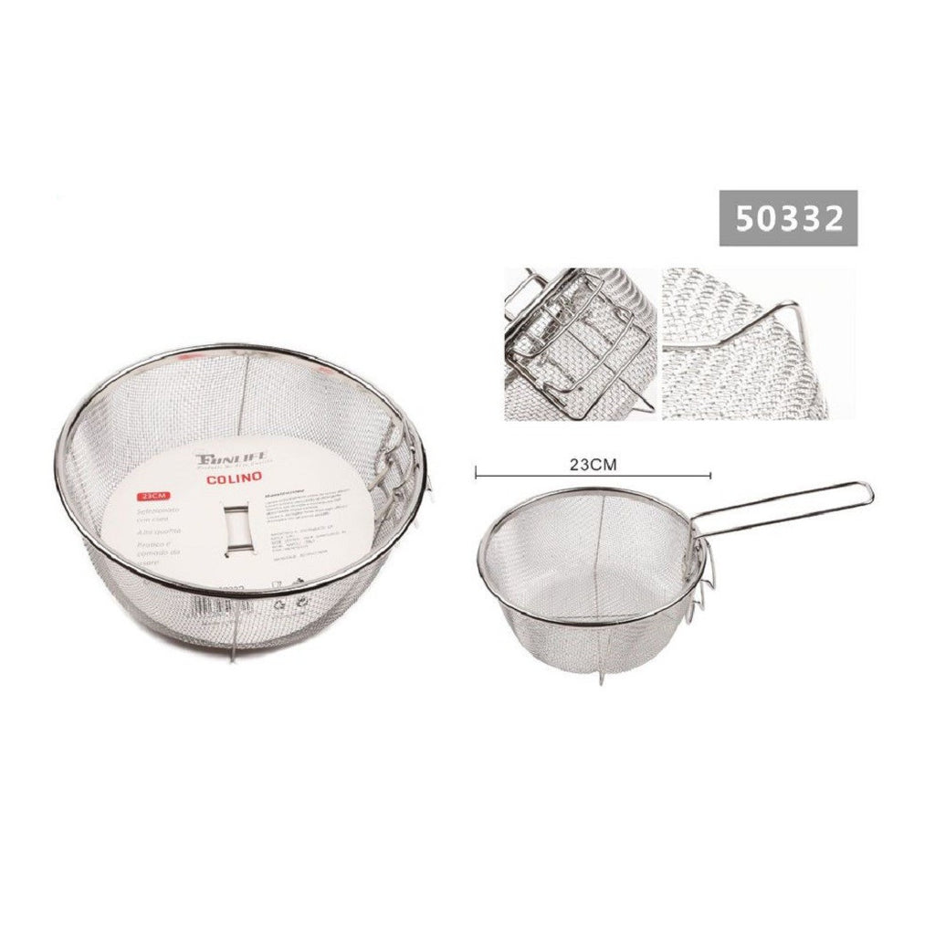 Basket Basket Round Setaccio Steel Sieve Steel Fried 23 cm 50332