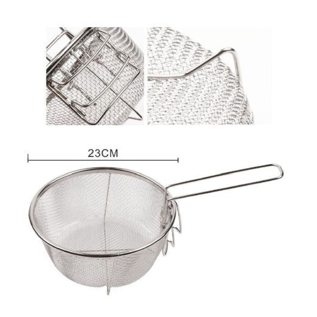 Basket Basket Round Setaccio Steel Sieve Steel Fried 23 cm 50332