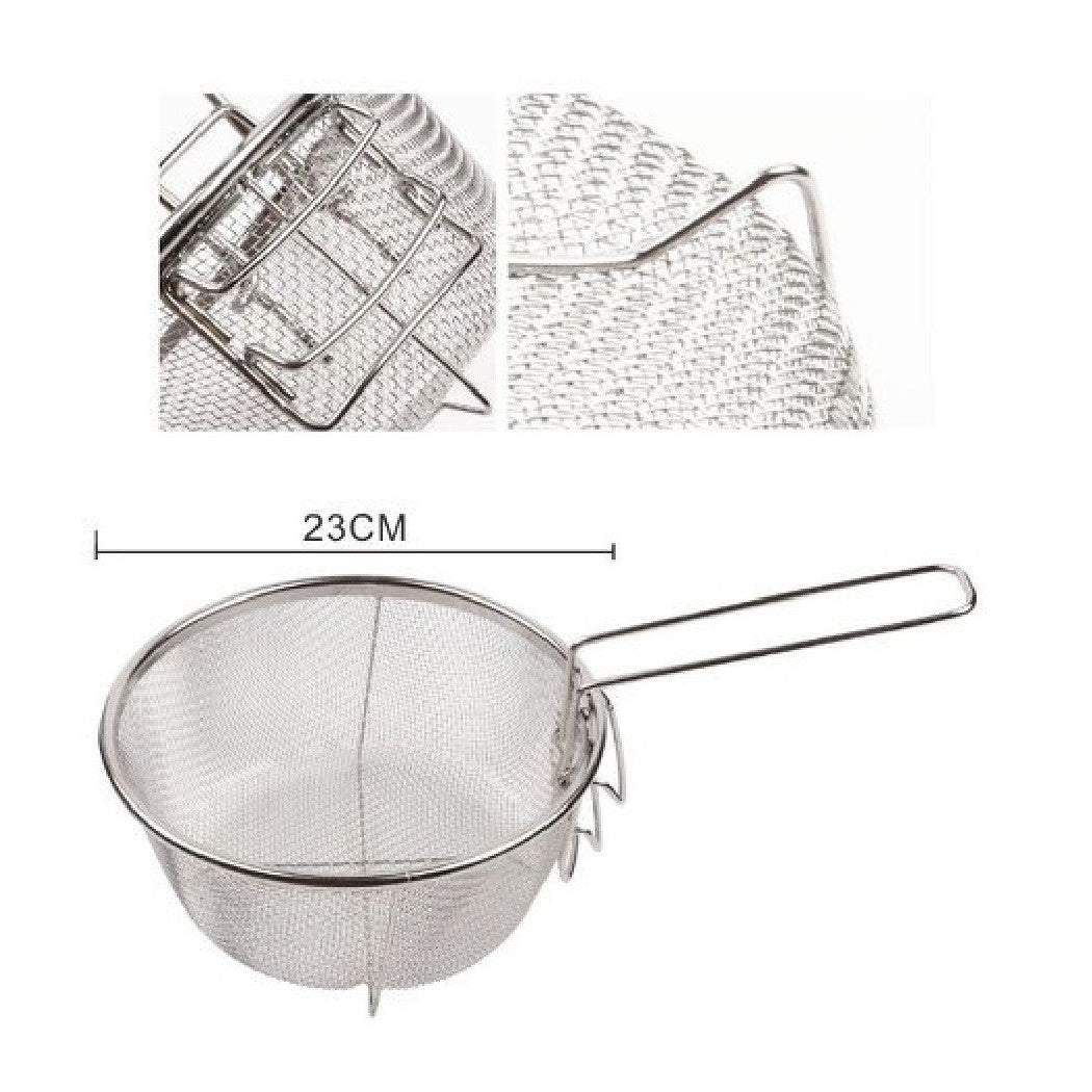 Basket Basket Round Setaccio Steel Sieve Steel Fried 23 cm 50332