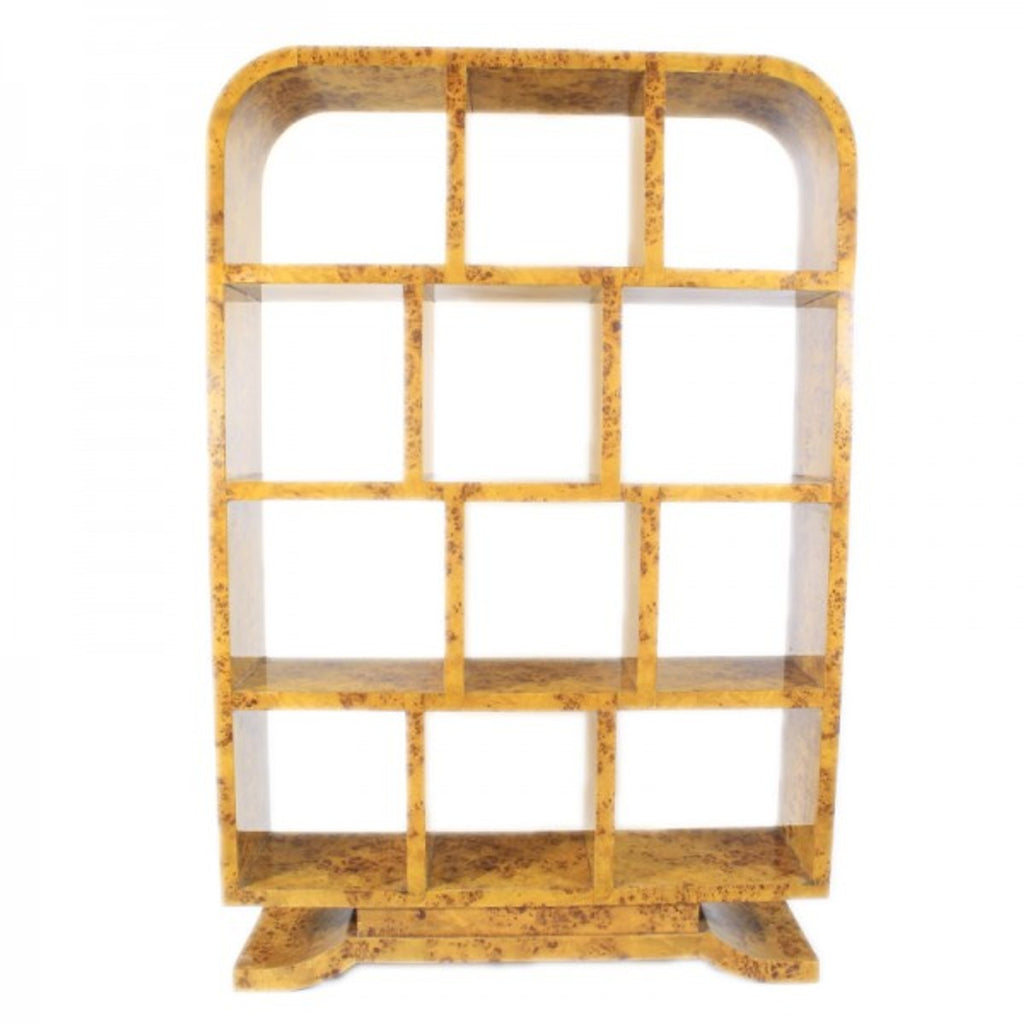 Art Deco Bücherregal Vogelaugenahorn - Artdeco Bücher Schrank Regalsystem Möbel Antik Stil