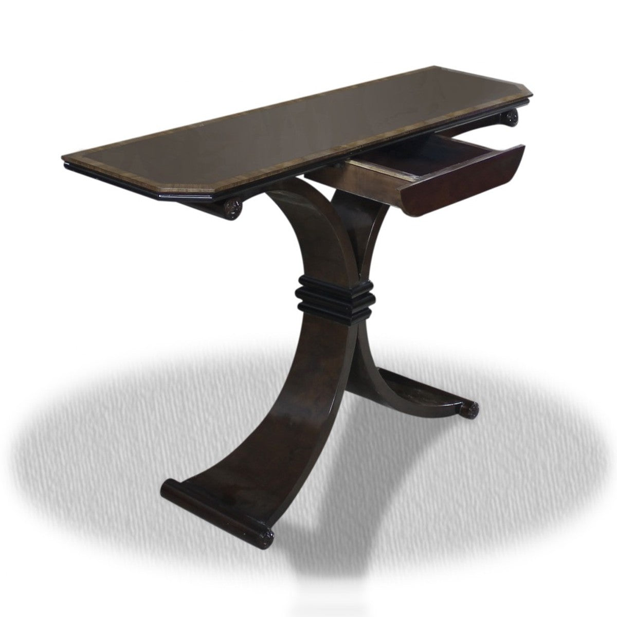 Beistelltisch mit Schublade Schwarz 100 x 35 x H. 85 cm - Luxus Beistelltisch