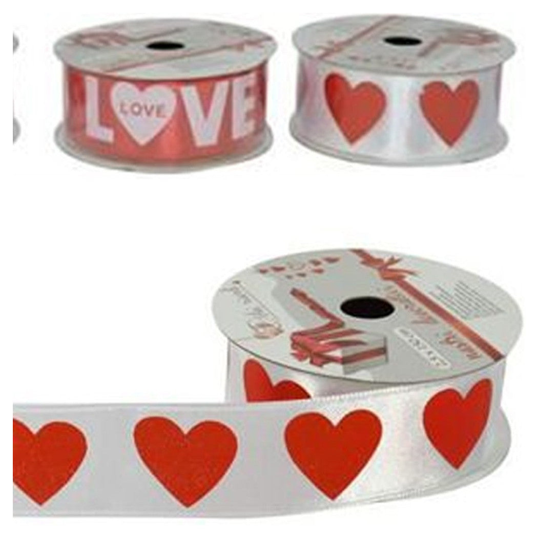 Cinta de satén decorativa para el Día de San Valentín 2 piezas Caja de regalo del corazón
