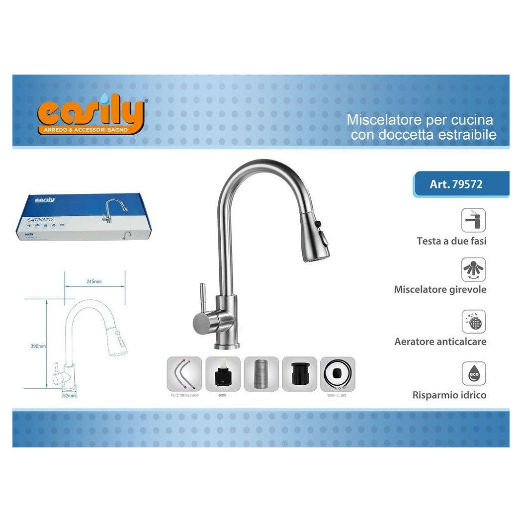 Mezclador de cocina del grifo con madrugada para dormir extraíble 79572