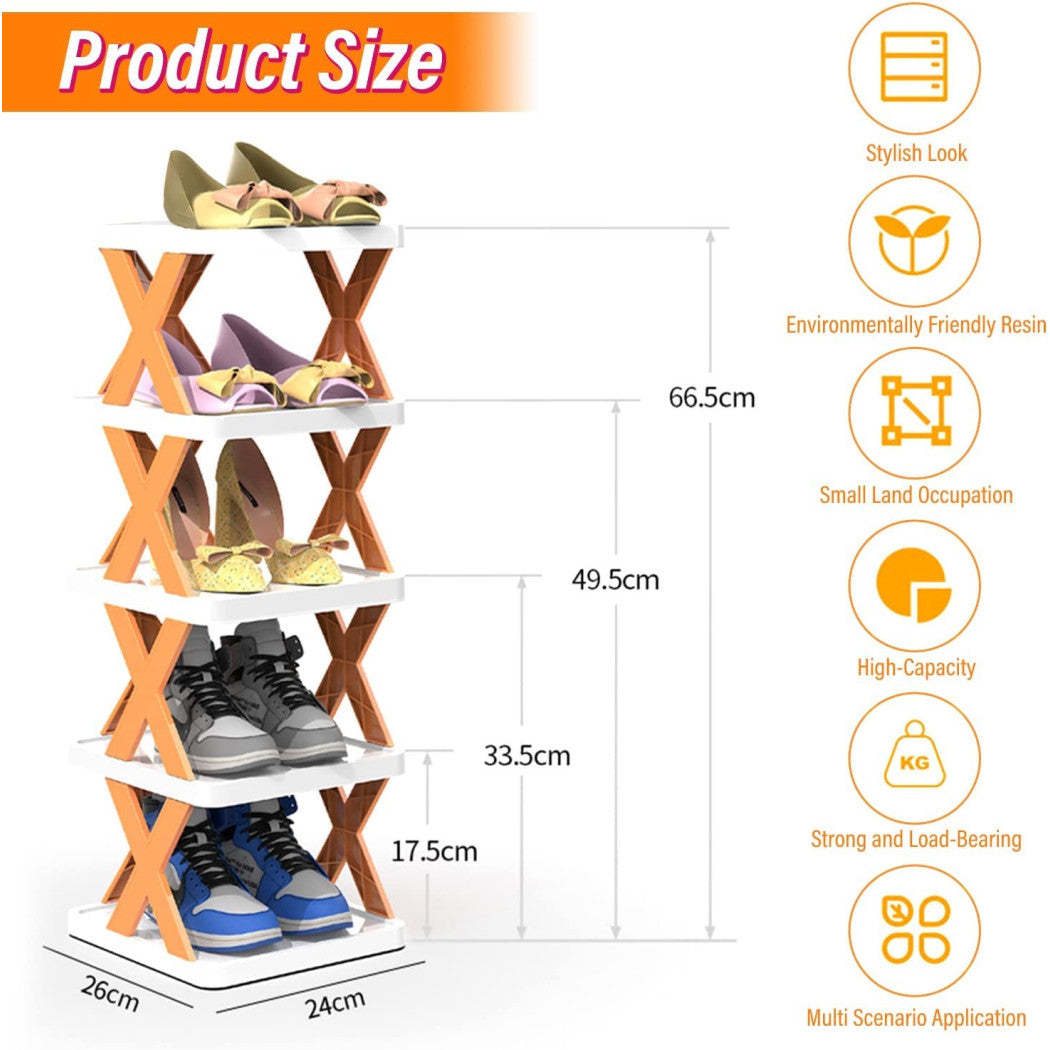 Organizador de la casa de Scarp vertical Montaje rápido 7 niveles Estante plegable