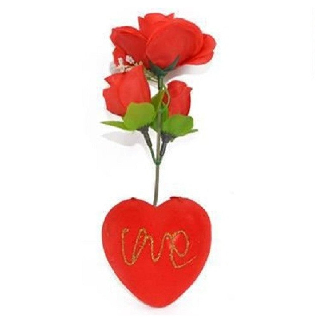 Rosa roja artificial con caja de regalo de oso corazón para el día de San Valentín 3 Mod Culo