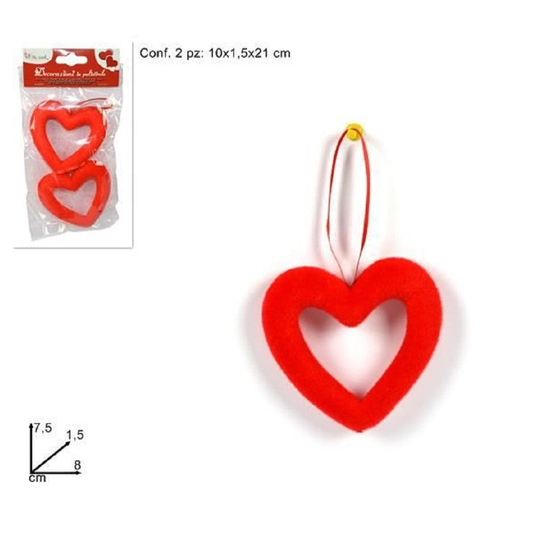 Set de 4pz Perchas en forma de corazones 8cm Idea de regalo de corazón rojo para el día de San Valentín