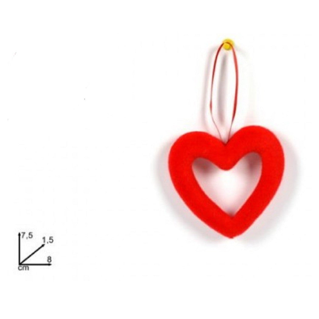 Set de 4pz Perchas en forma de corazones 8cm Idea de regalo de corazón rojo para el día de San Valentín