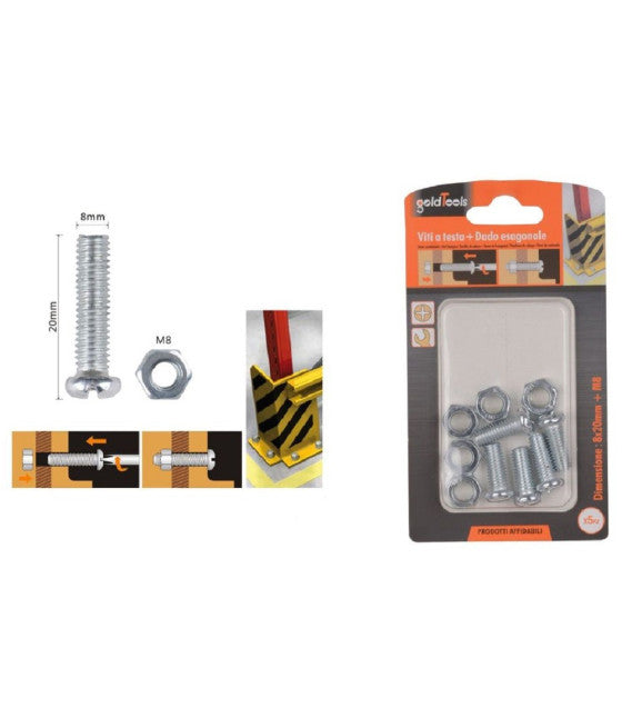 Establecer 5pcs Tornillos de expansión de estilo de metal expandible 5pcs 4 x 21 mm 92847