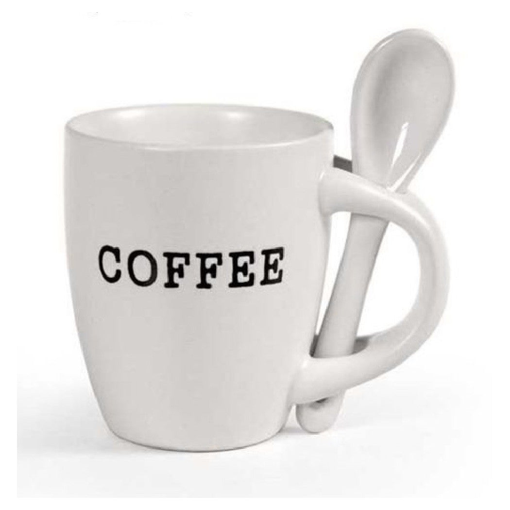 Set de 6 piezas Taza de café Taza de café con cuchara lisa 100 ml de café 818059